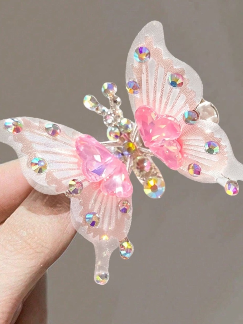 Boho Colorful AB Rhinestones Claw Hair Clip - Picture 4 of 7